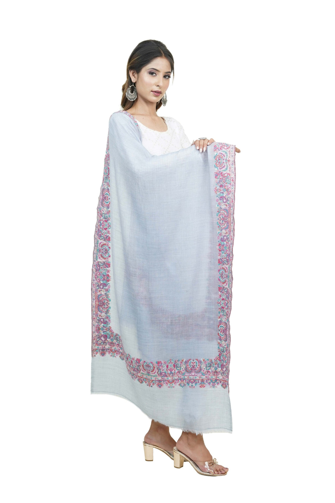 Kani Border Design Women's Stole