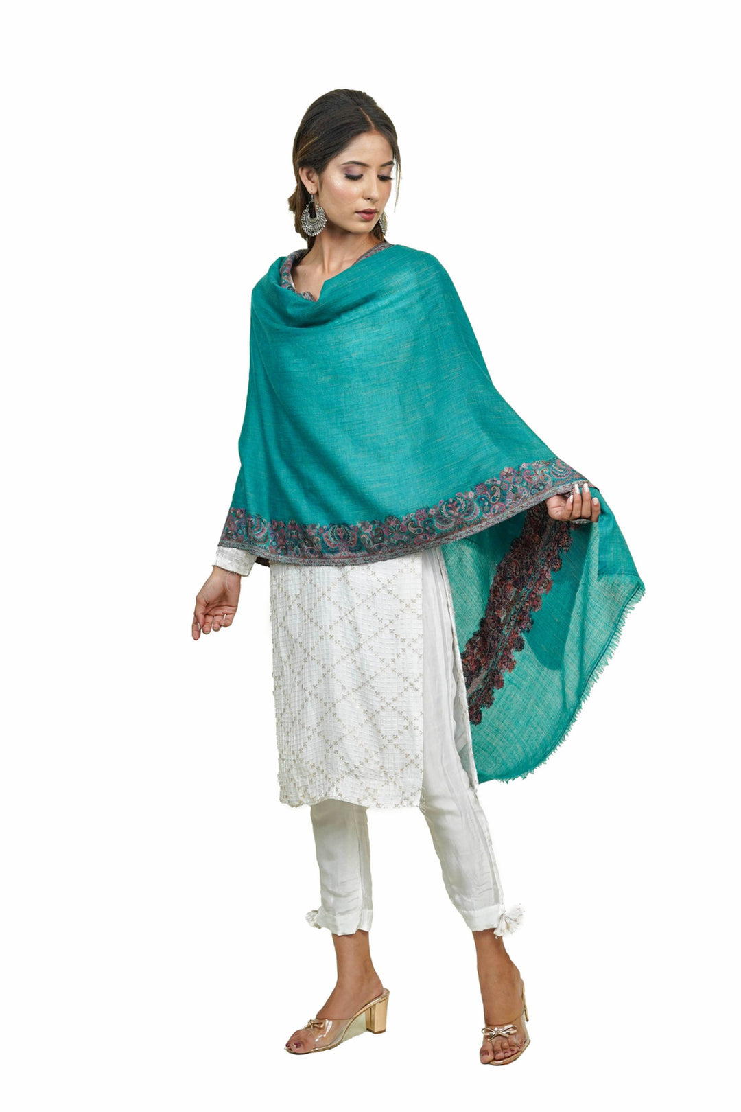 Kani Border Design Women's Stole