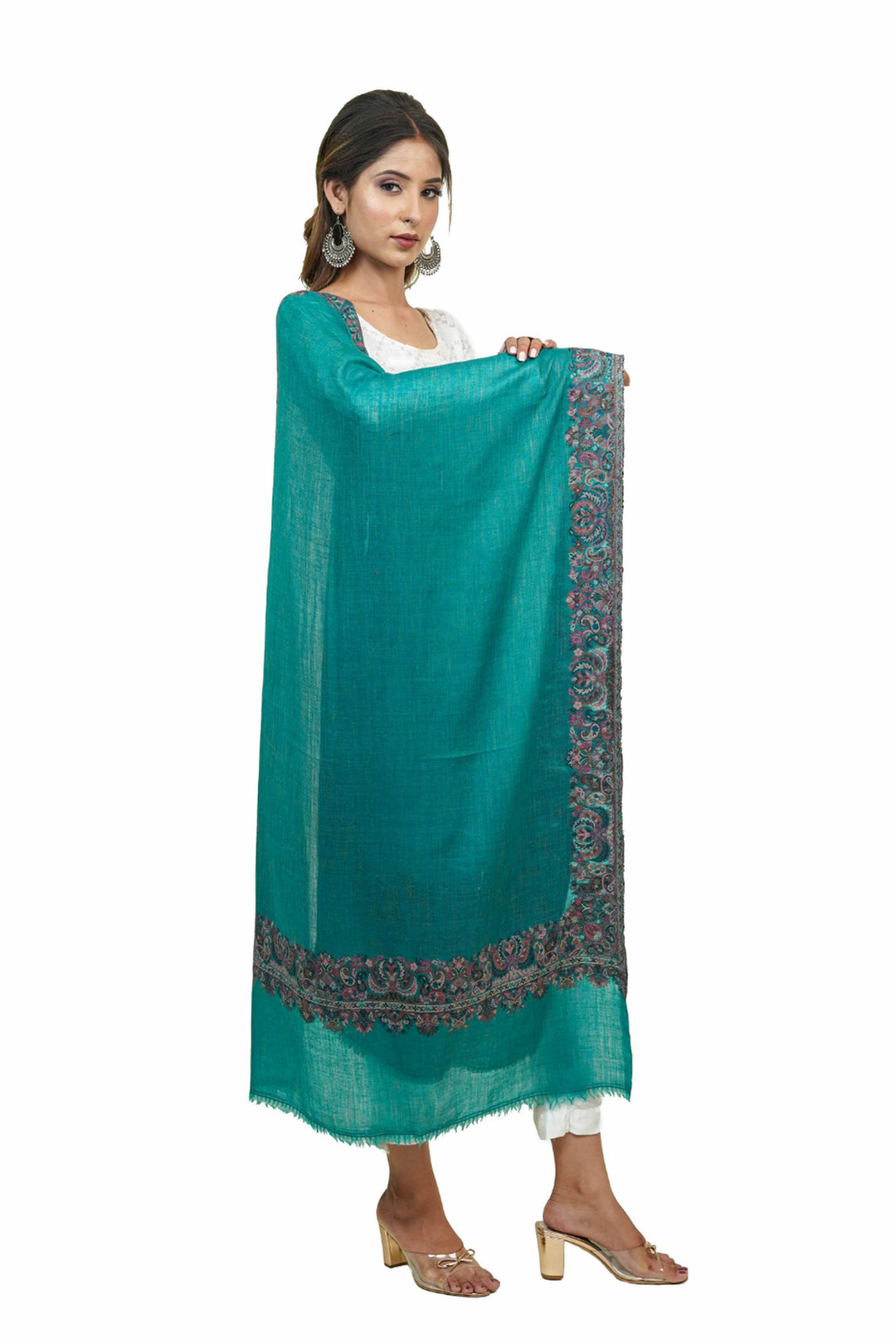 Kani Border Design Women's Stole