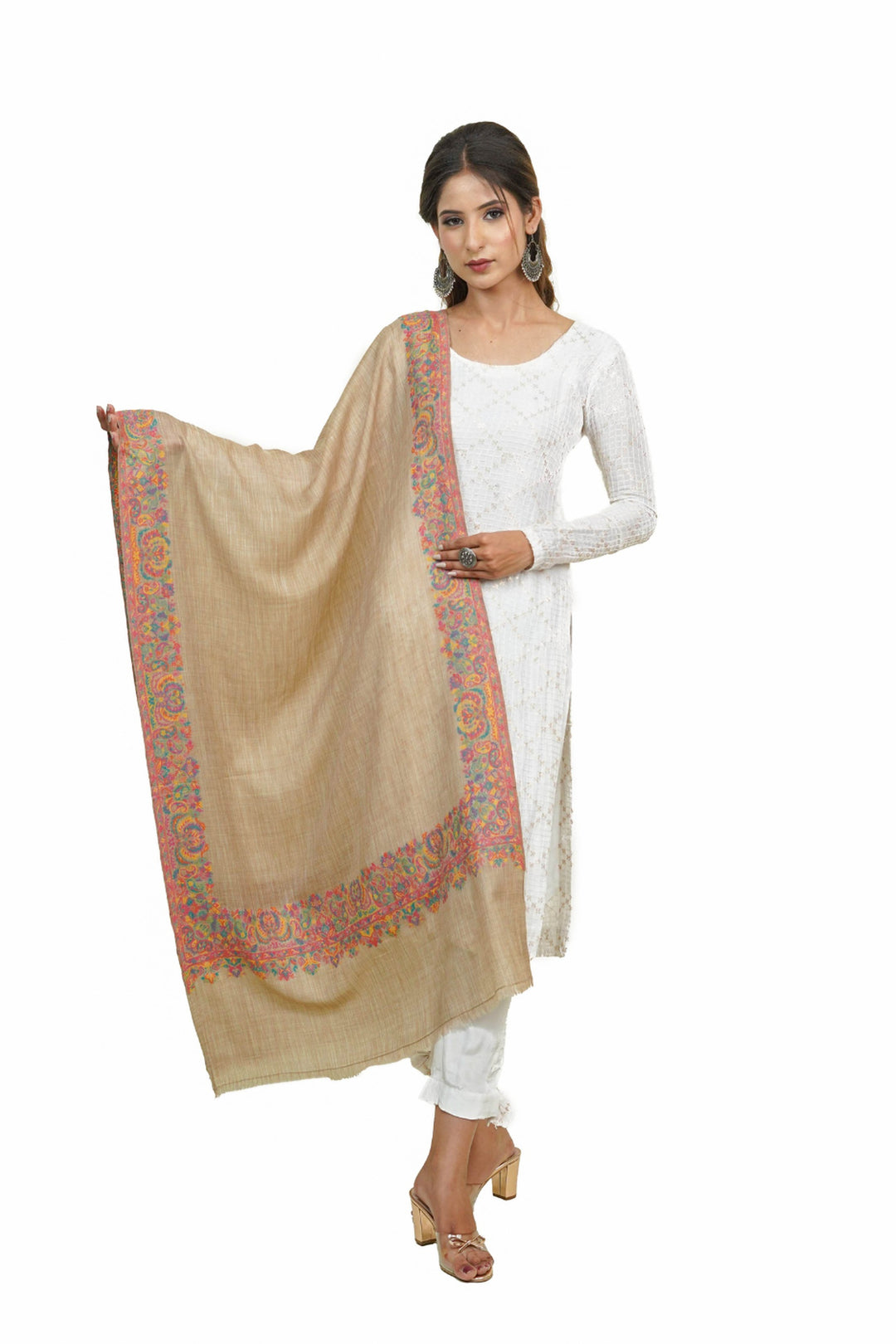 Kani Border Design Women's Stole