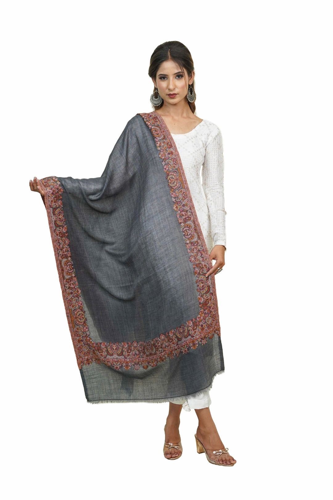 Kani Border Design Women's Stole