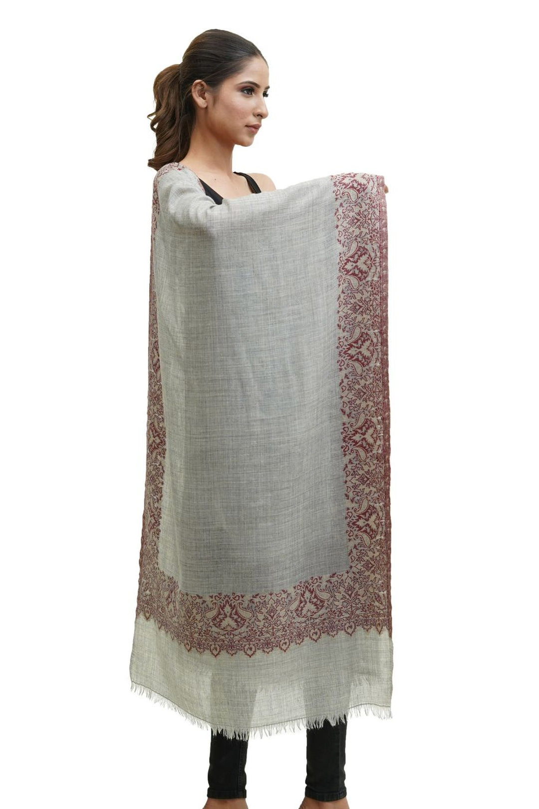 Kani Border Design Women's Stole