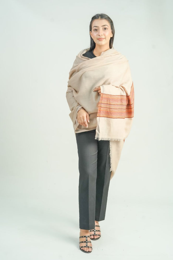 Woven Border Design (Two Colour) Women's Shawl