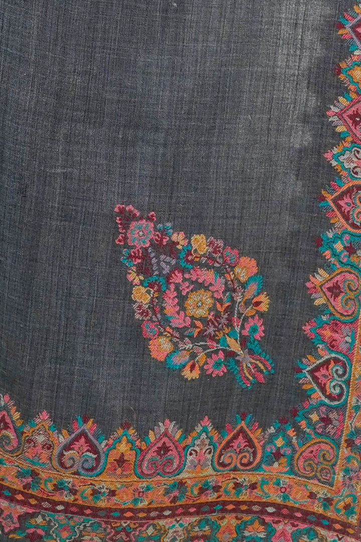 Beige  Kani Border Women's Stole