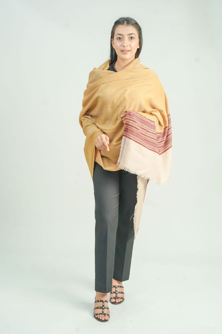 Woven Border Design (Two Colour) Women's Shawl