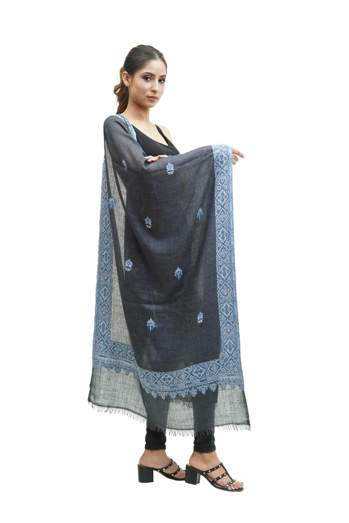 Kani Border And Booti Design Women's Stole