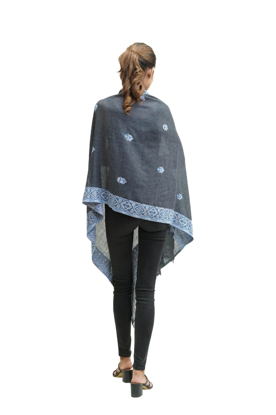 Kani Border And Booti Design Women's Stole