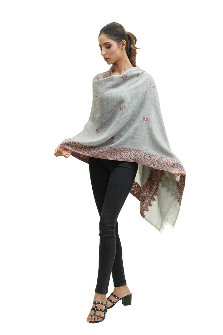 Kani Border And Booti Design Women's Stole