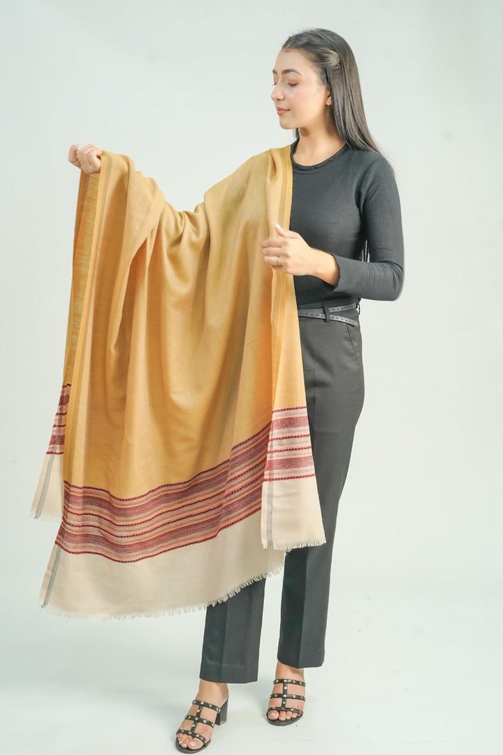 Woven Border Design (Two Colour) Women's Shawl