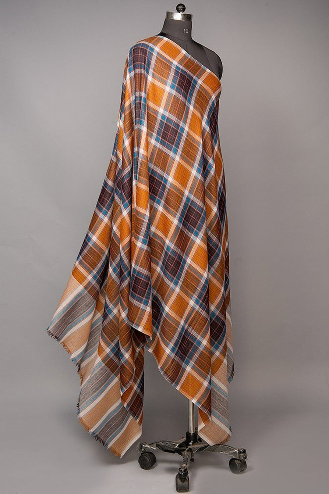 Multicoloured Reversible Check Shawl