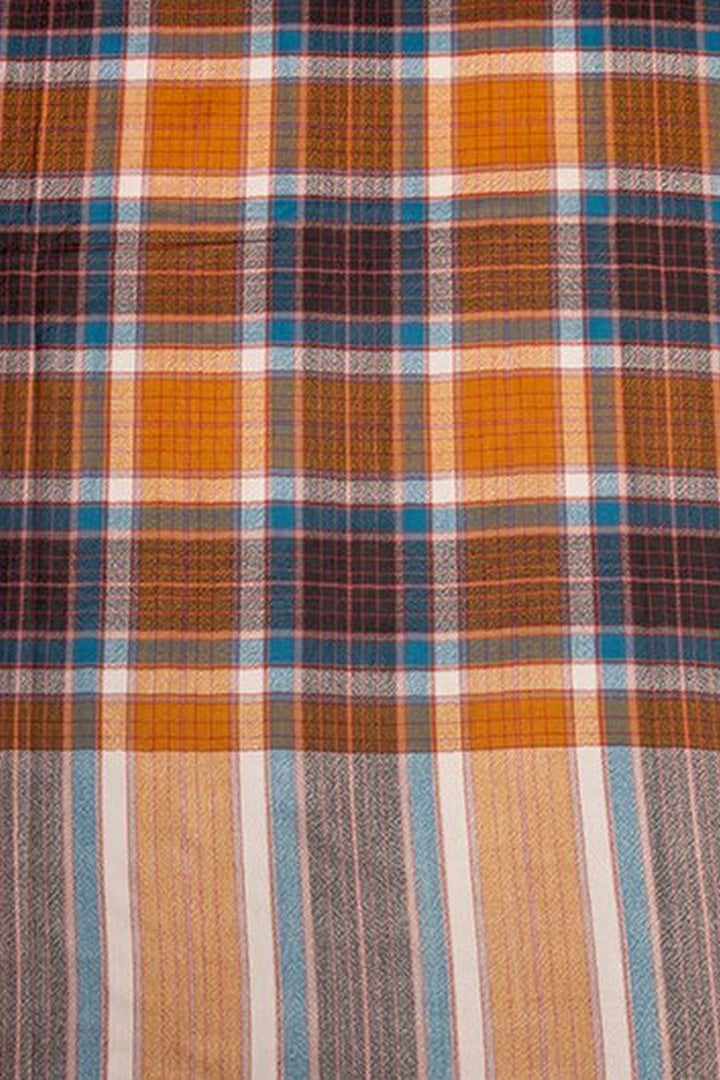 Multicoloured Reversible Check Shawl