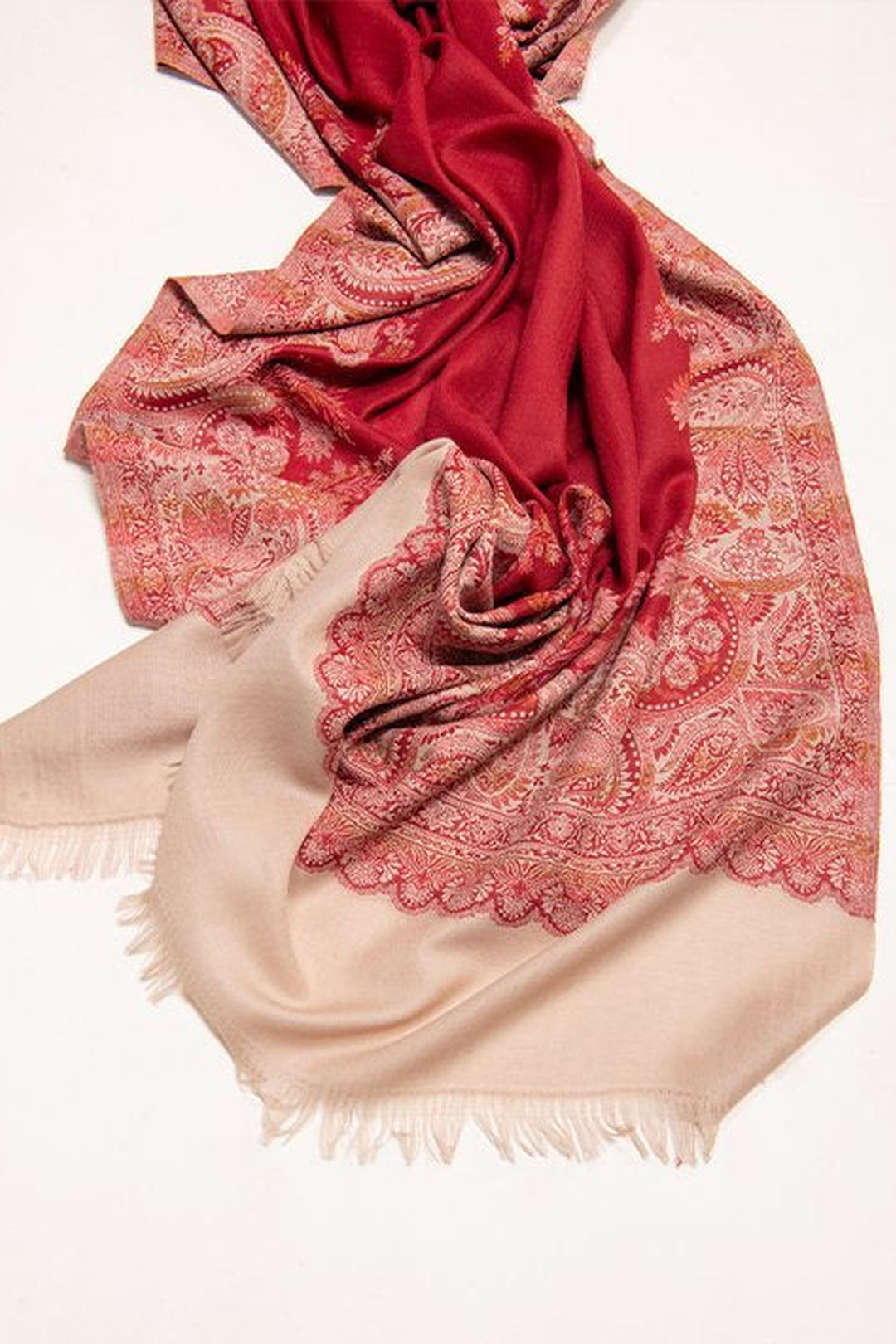 Contrast Palla Jamawar Women's Shawl