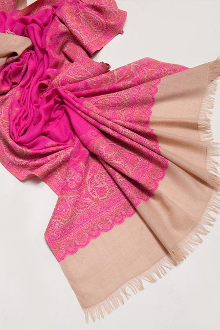 Contrast Palla Jamawar Women's Shawl