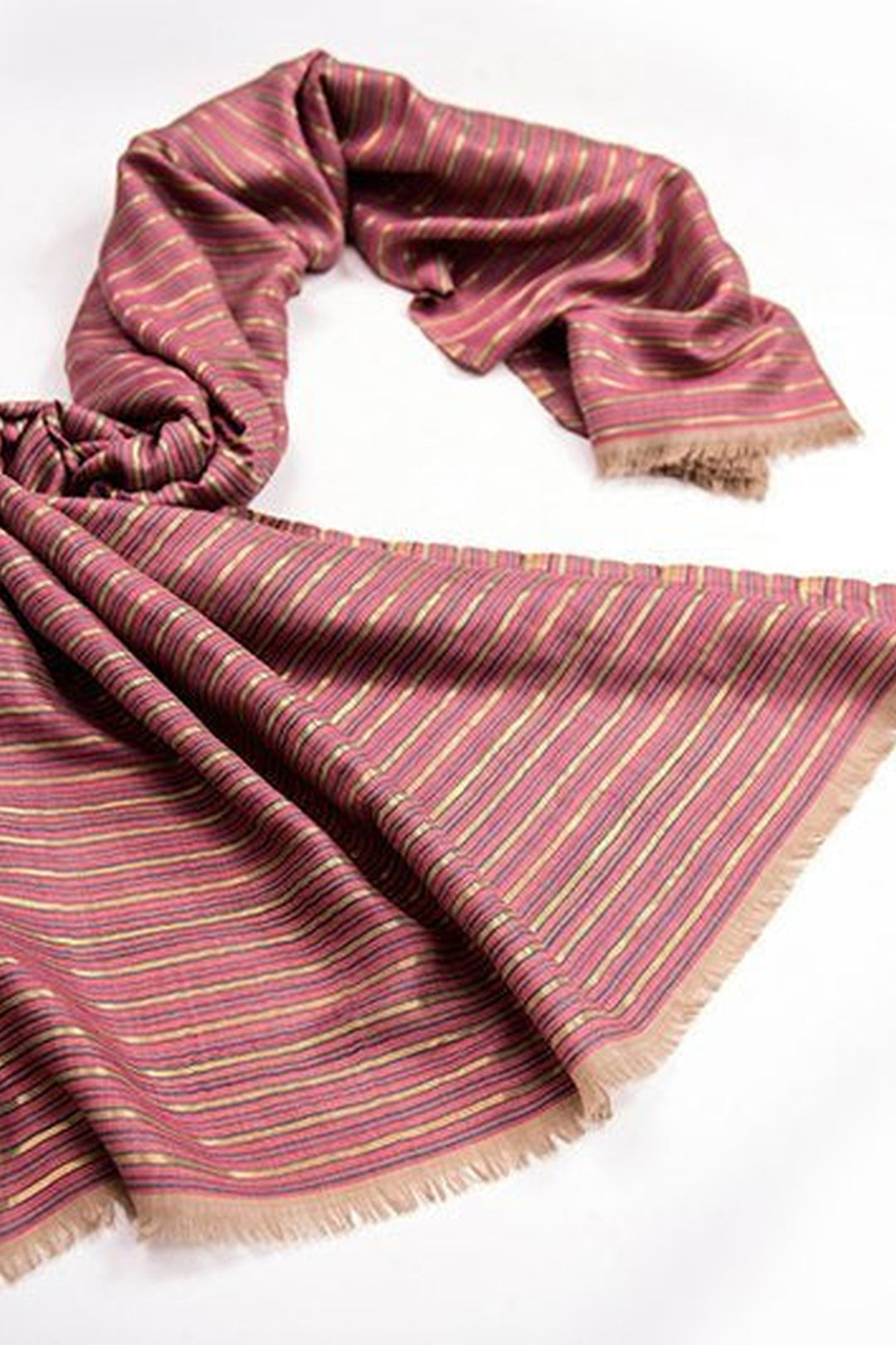 Reversible Zari Striped Women's Shawl