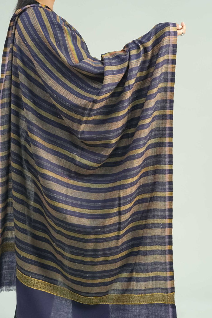 Woven Stripe Pattern Women's Shawl