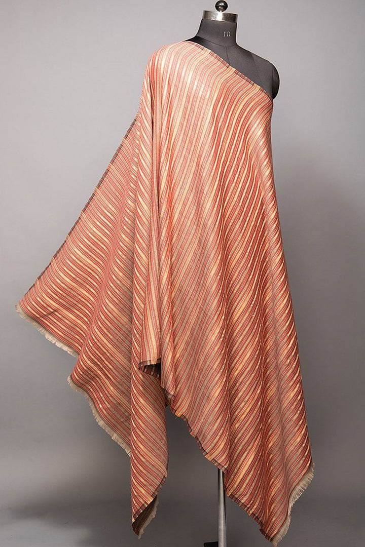 Reversible Zari Striped Women's Shawl