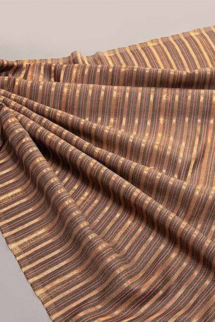 Reversible Zari Striped Women's Shawl