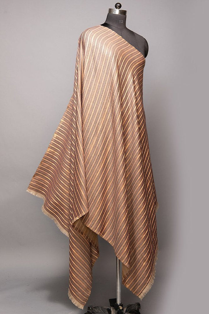 Reversible Zari Striped Women's Shawl