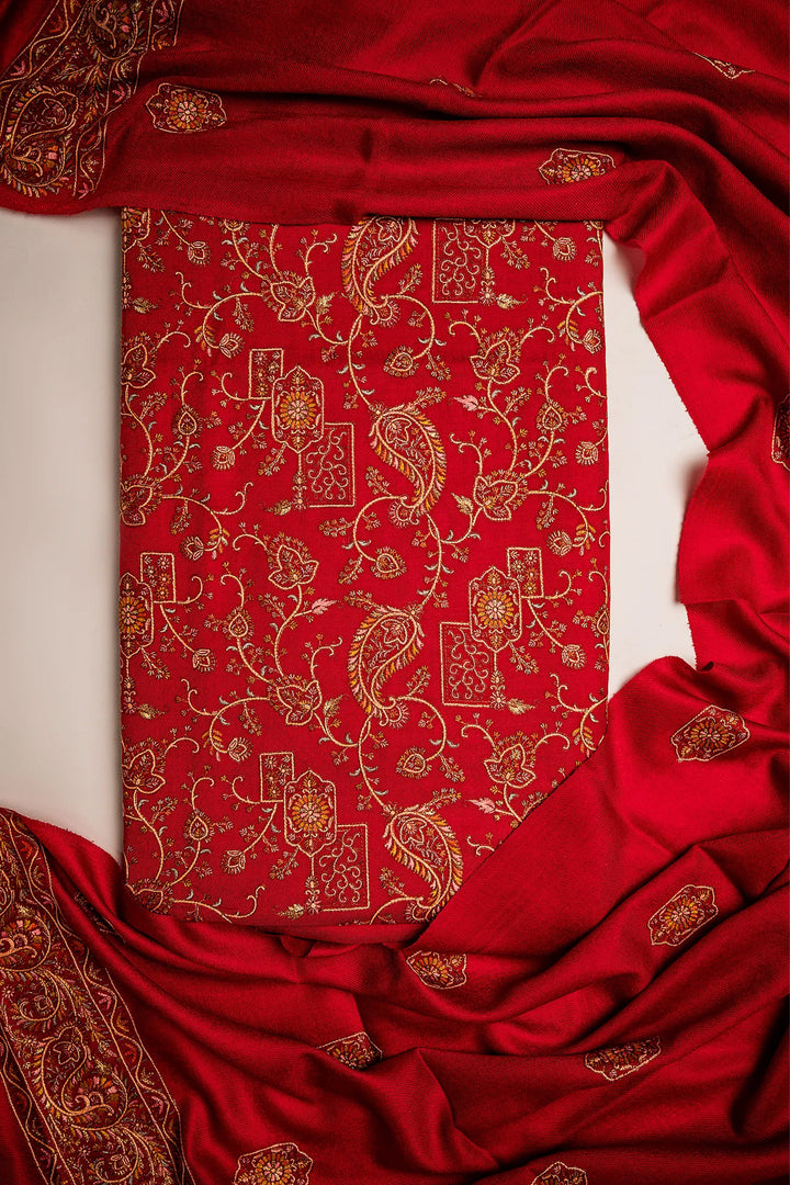 Mahima Embroidered Unstitched Suit With Zari