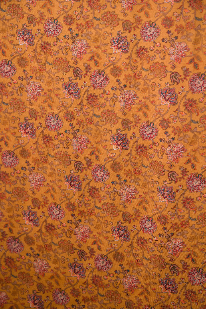 Floral Panel Style Unstitched Suit With Reversible Dupatta