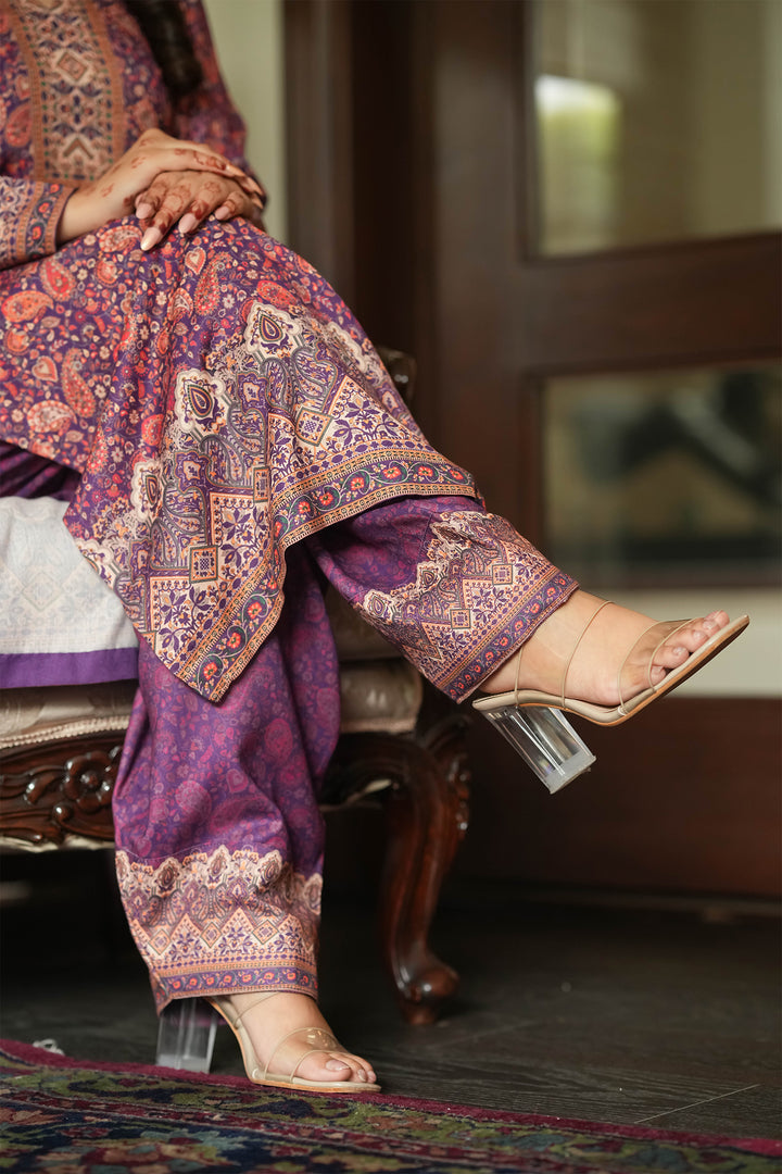 Panel Style Unstitched Suit With Reversible Dupatta