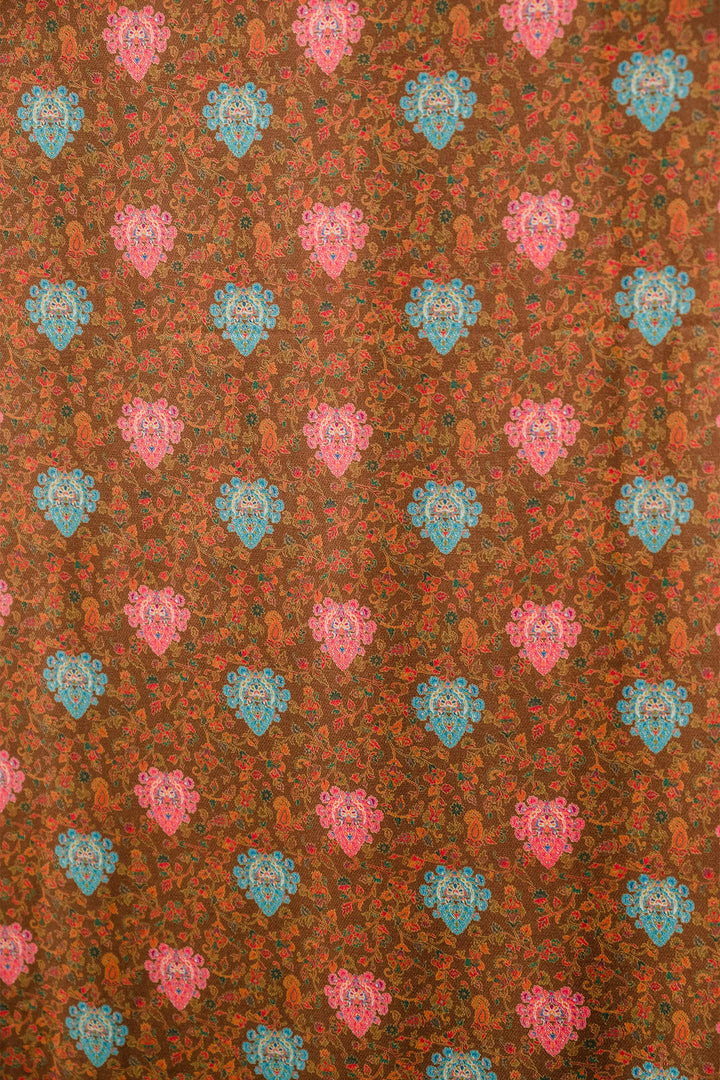 All Over Buti Style Unstitched Suit With Reversible Dupatta