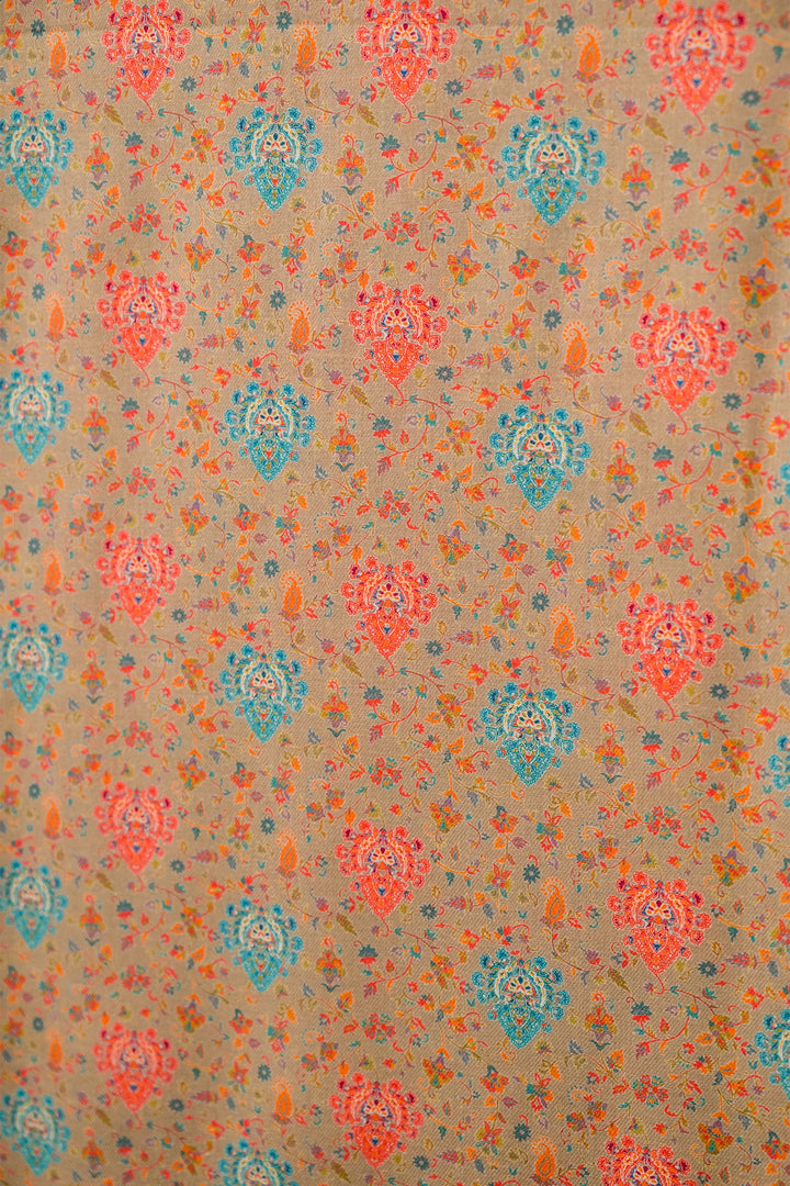 All Over Buti Style Unstitched Suit With Reversible Dupatta