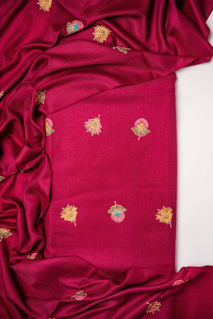 Sonam Double Bordered Unstitched Suit With Buti Dupatta