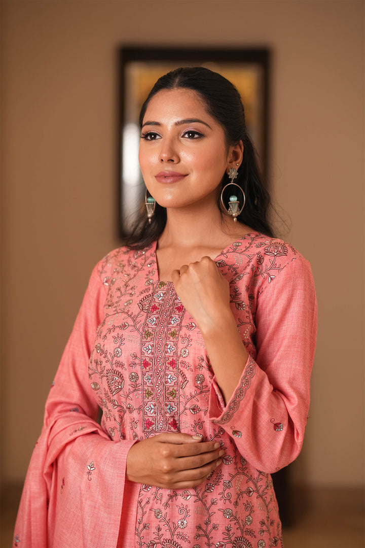 Aanya Jaal Embroidered Unstitched Suit With Zari
