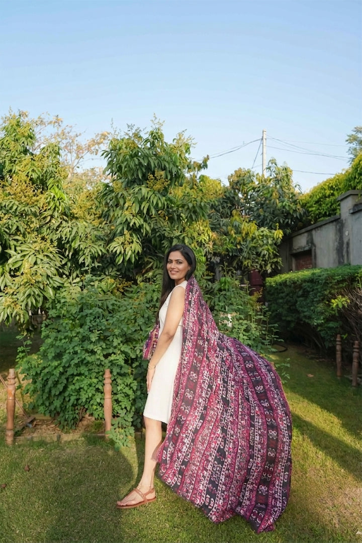 100% Cotton Block Print Stole