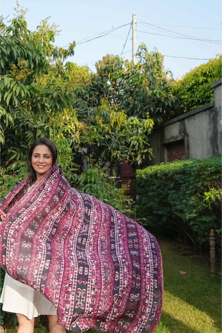 100% Cotton Block Print Stole