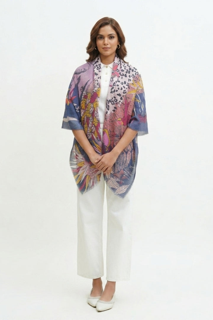Jungle Print Squared Stole