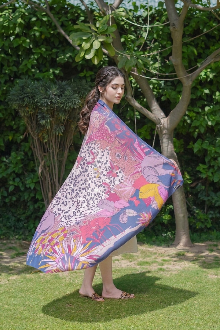 Jungle Print Squared Stole