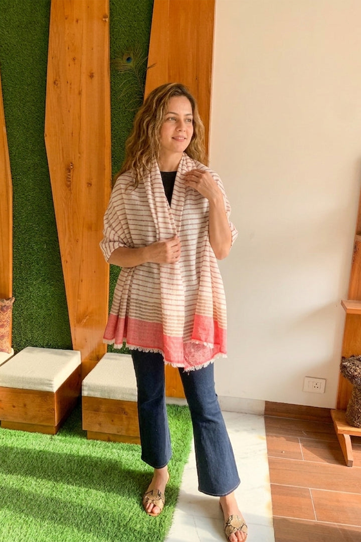 100% Cotton Dupatta/ Shawl - Liney