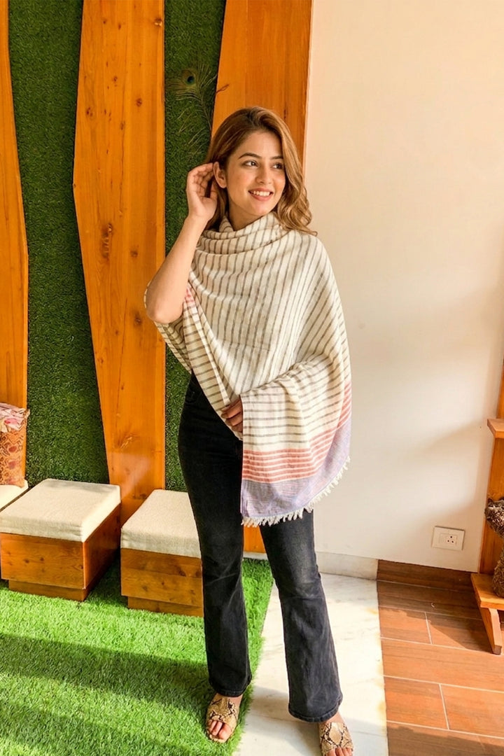100% Cotton Dupatta/ Shawl - Liney