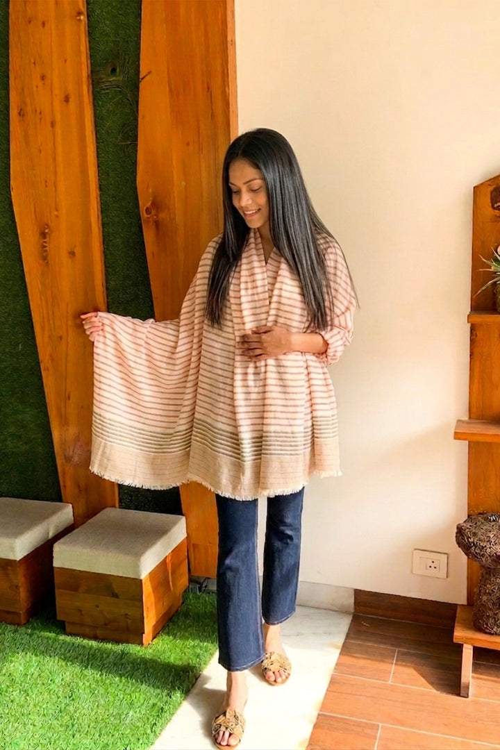 100% Cotton Dupatta/ Shawl - Liney