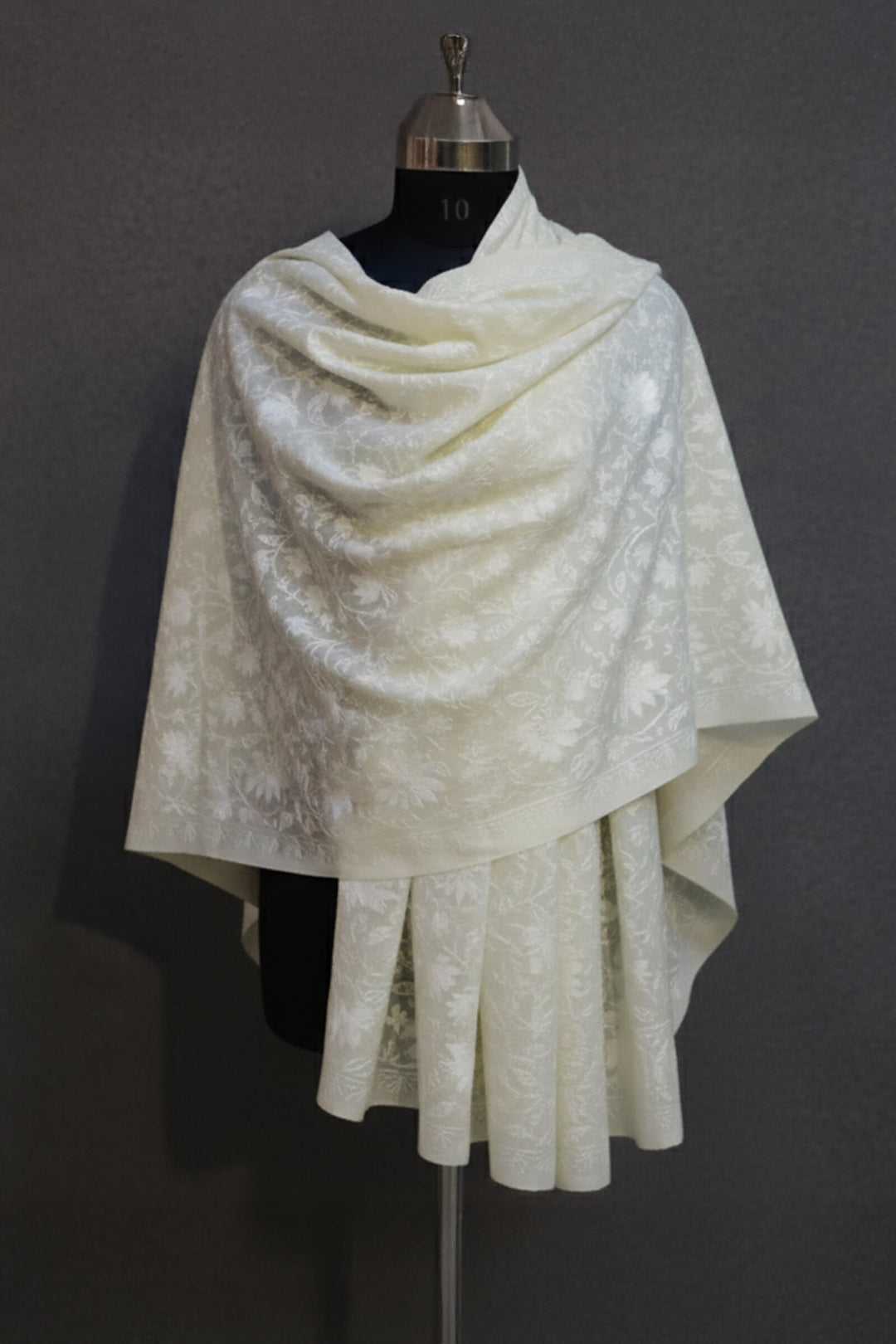 Chinar (Chain Stitch) Embroidered Jaal Stole For Women