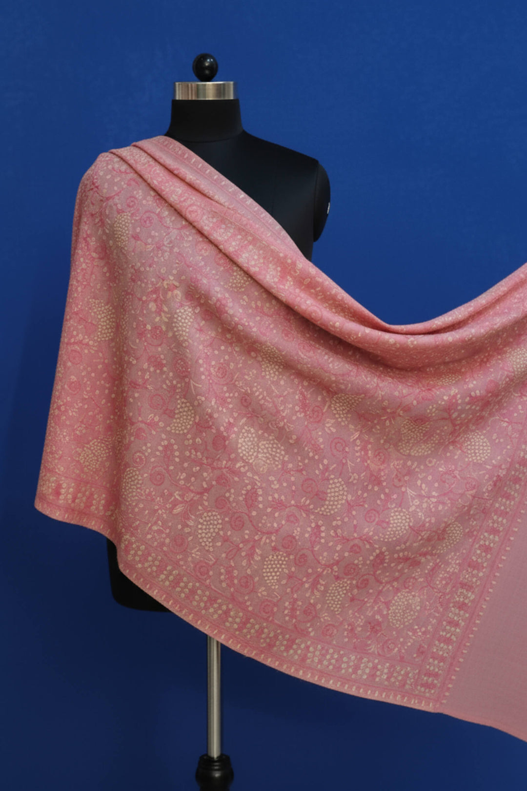 Dual Tone (Chain Stitch) Emroidered Jaal Stole For Women