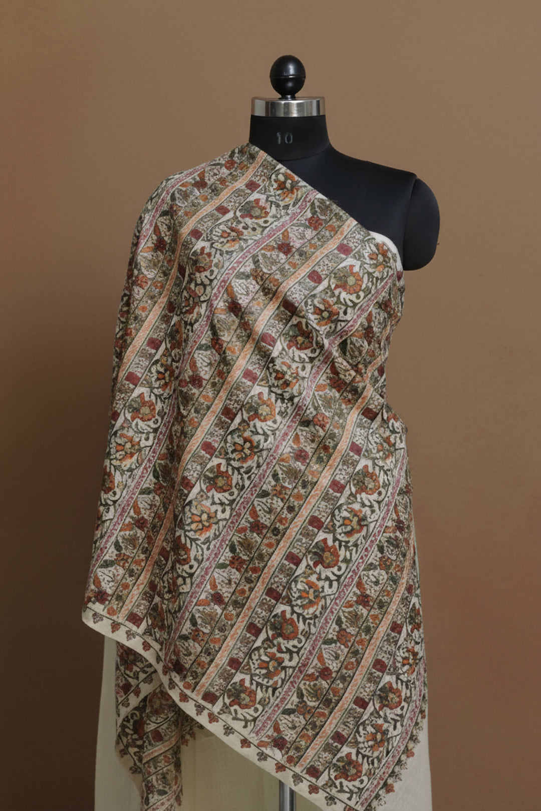 Multihead Chain Stitched Embroidered Stole For Women