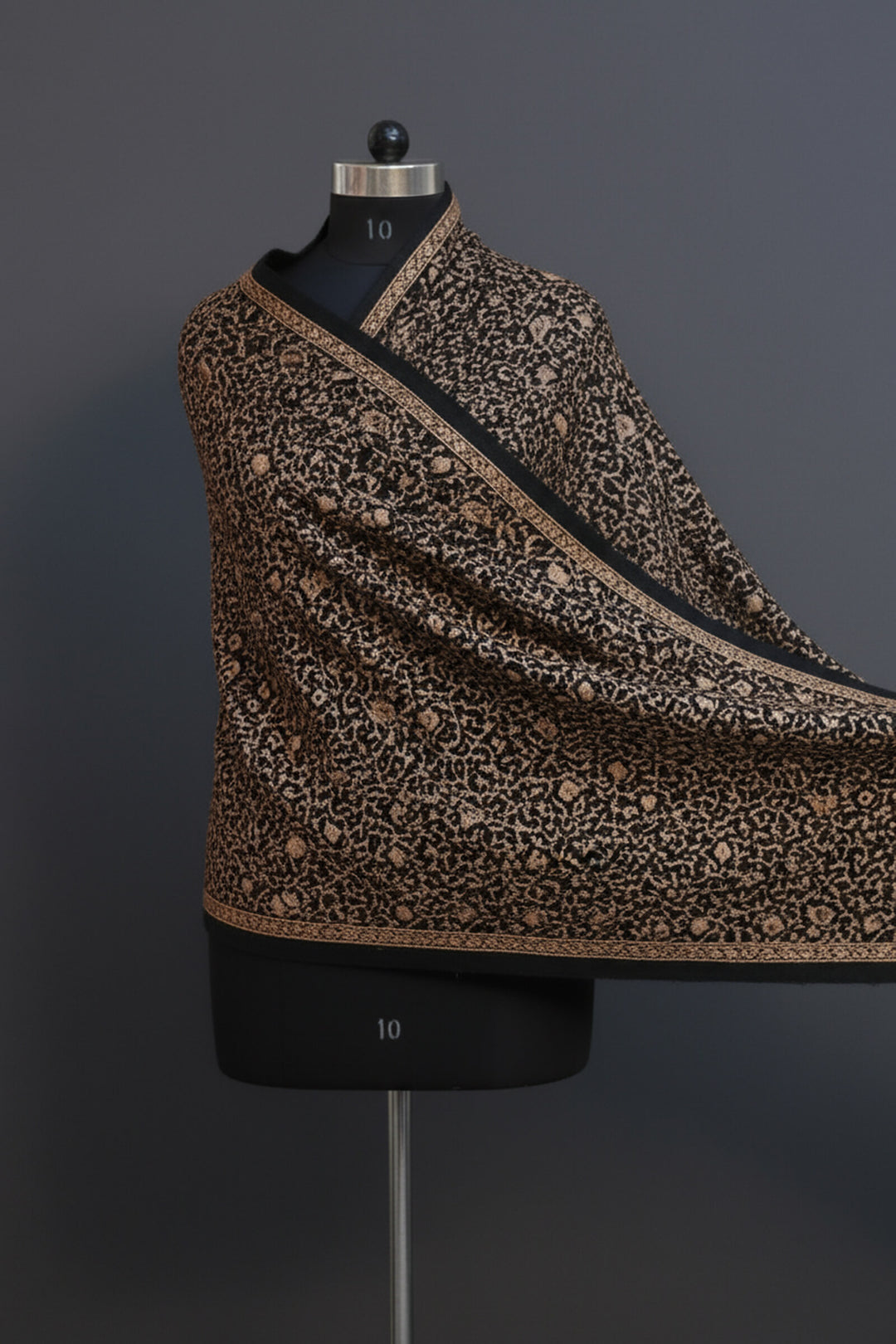 Multihaed Zari Embroidered Shawl For Women