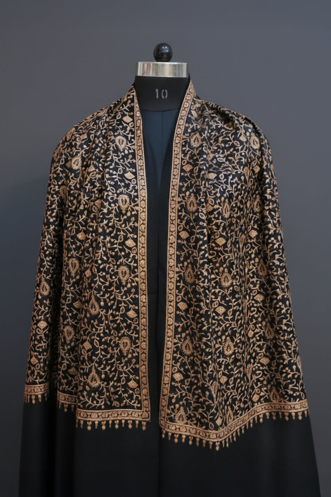 Multihaed Zari Embroidered Shawl For Women