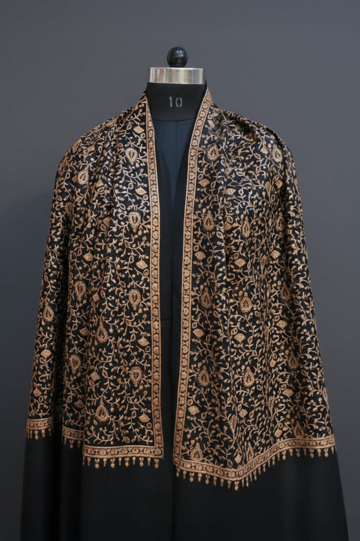 Multihaed Zari Embroidered Shawl For Women