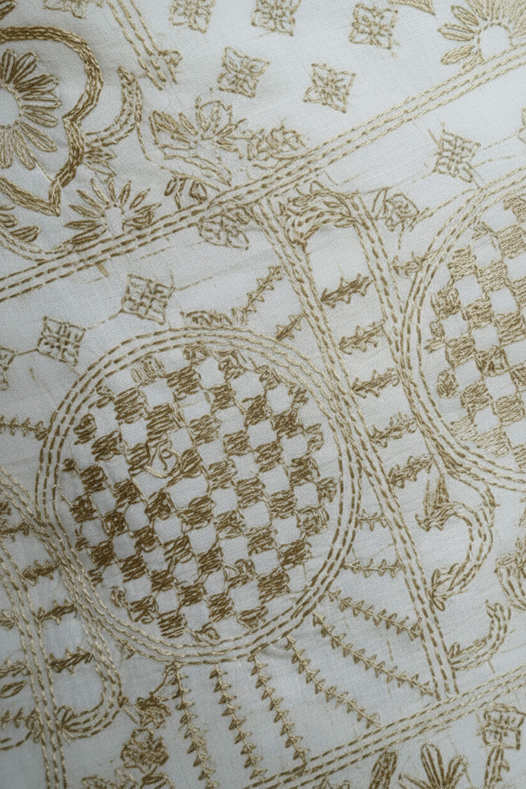 Monotone (Chatai-Style) Embroidered Shawl