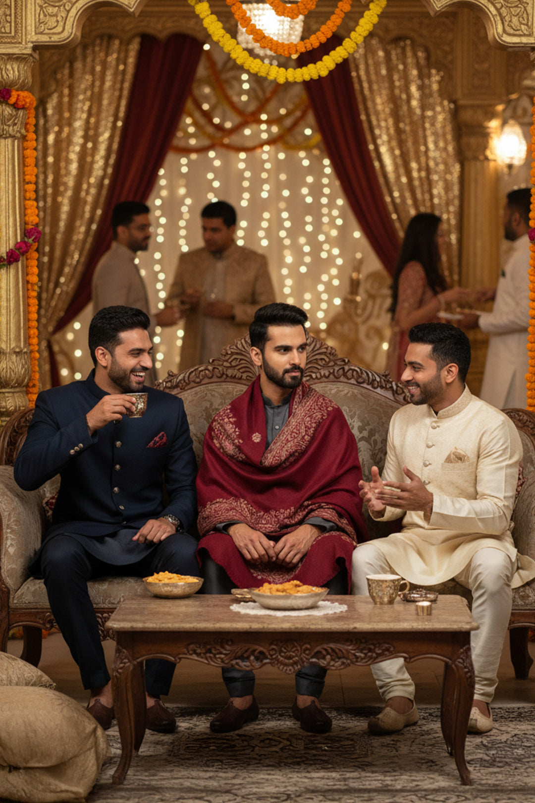 Kani Border Shawl for Men