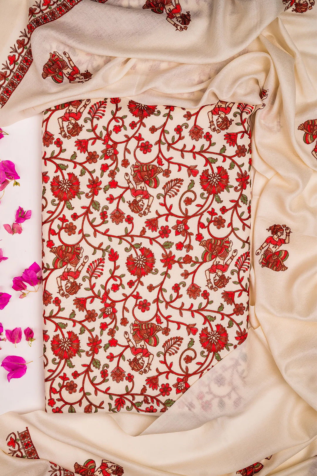 Karishma Figurative Jaal Embroidered Unstitched Suit