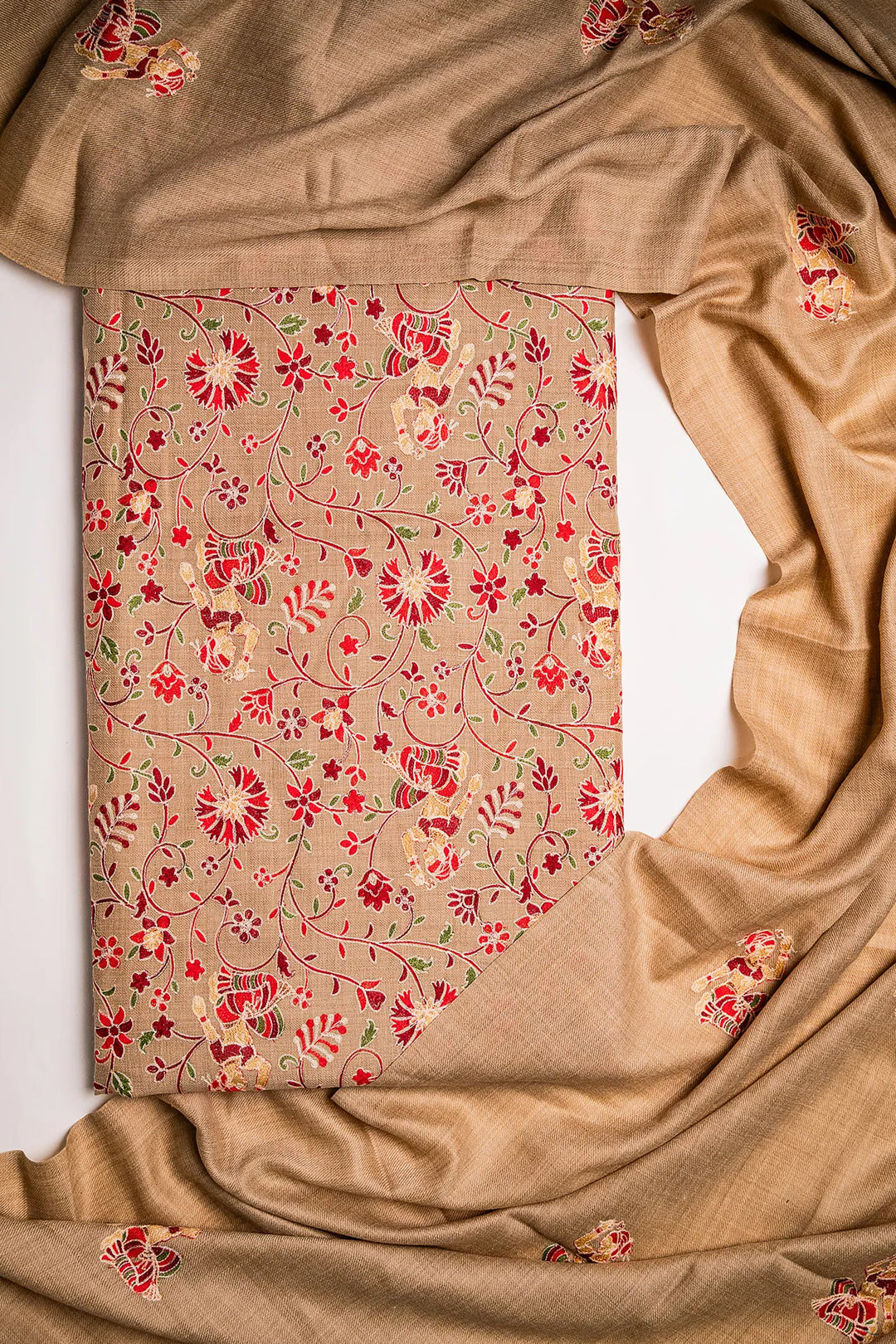 Karishma Figurative Jaal Embroidered Unstitched Suit