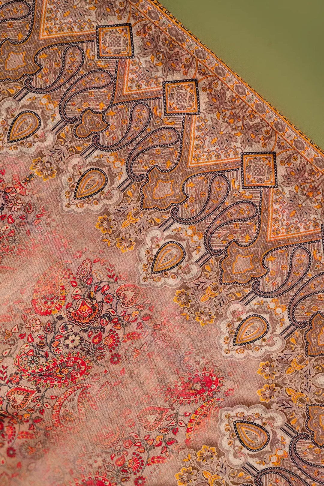 Panel Style Unstitched Suit With Reversible Dupatta