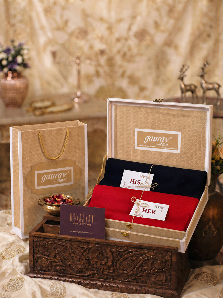 Ring Plain His & Her Stole Set