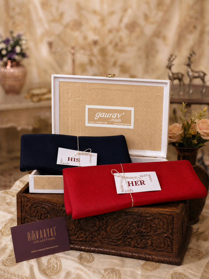 Ring Plain His & Her Stole Set