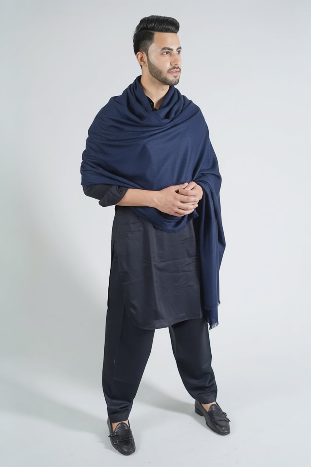 Royal 100% Woolmark Plain Shawl for Men